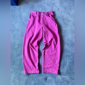 RARE Gap × BÉIS Knit Barrel Wide Leg Baggy Pants Pink size Medium OOP